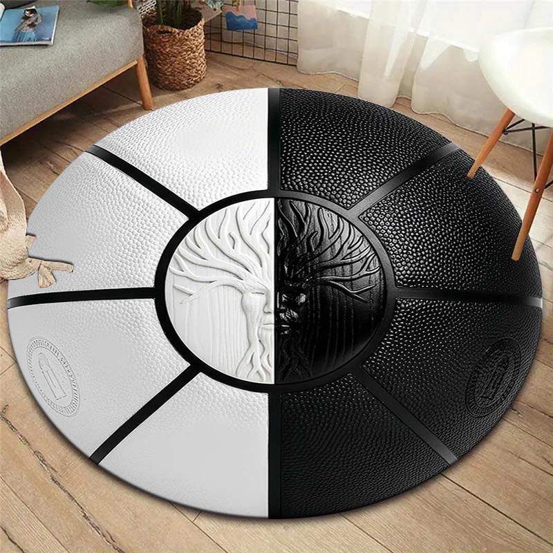 

Круглий килим Vortex Crossing Gate, Килимок для вітальні, спальні, біля дивана, дитячої кімнати, Нековзкий килимок для підлоги 80cmx80cm