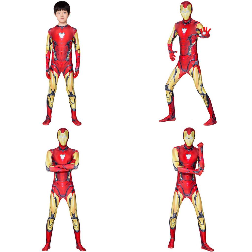 Authentic Avengers Endgame Iron Man Mark 85 Cosplay Costume Zentai Suit For Adults And Kids