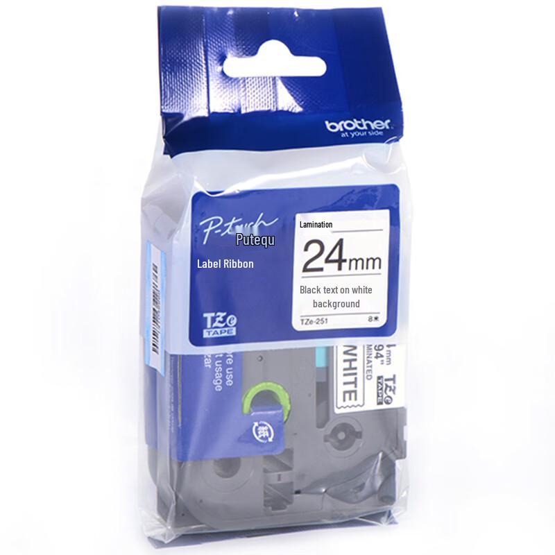 Brother TZe-251 Original Label Tape, 24mm White/Black