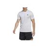 Adidas Logo Print Gym T-Shirt Men Tops White HT9053