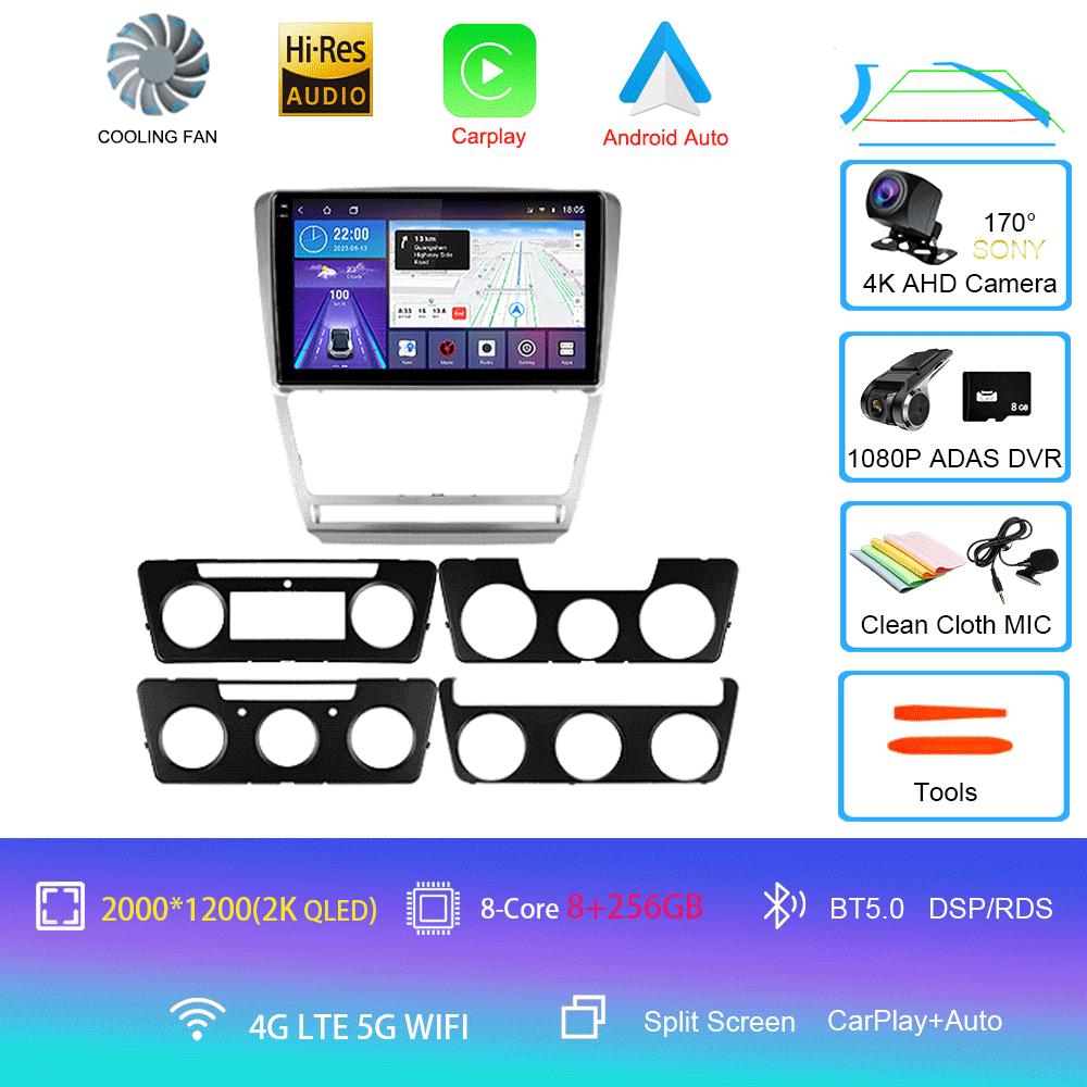 Android 14 Car Radio For Skoda Octavia 2 A5 2008 - 2013 Multimedia Video Player Navigation stereo GPS No 2din 2 din dvd