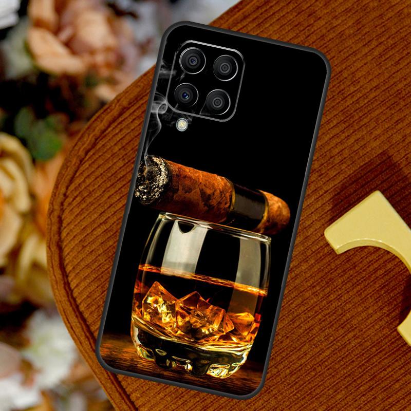 Cigar and Whiskey For Samsung Galaxy M14 M34 M54 M12 M32 M52 M53 M33 M13 M20 M15 M55 M31s M30s M21 M51 Case