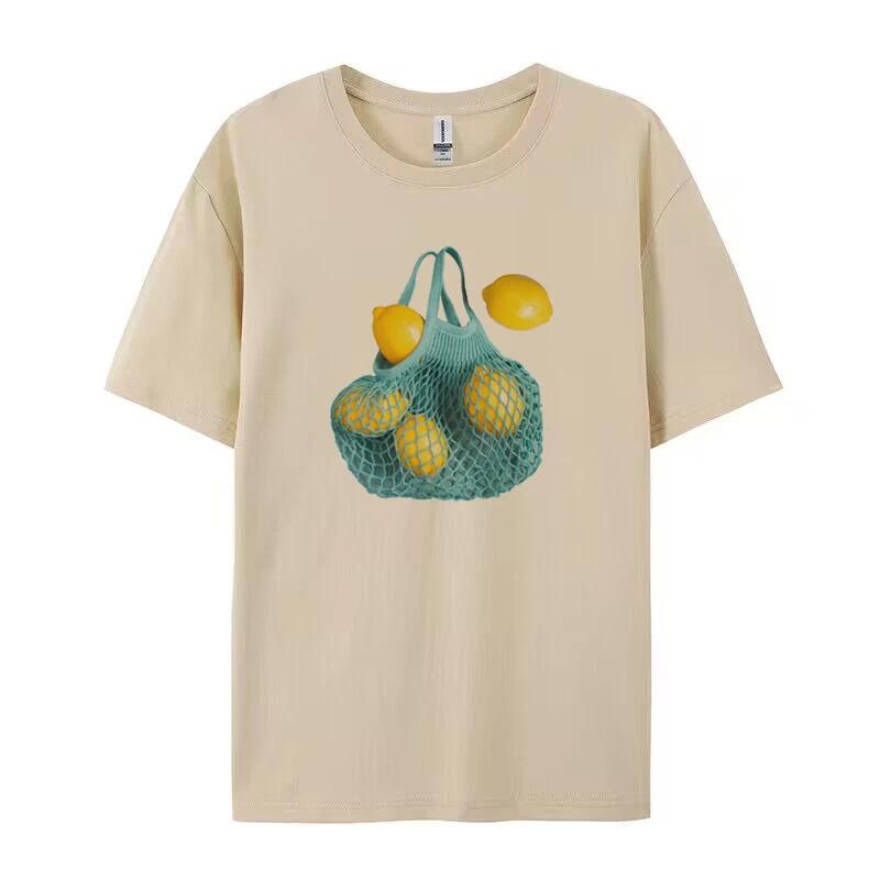 

FeUnisex Grunge Y2k Aesthetic Lemon TShirt Harajuku Streetwear Graphic Tees Cute Fruit T Shirt Women Loose Retro Fashion Clothing 4XL