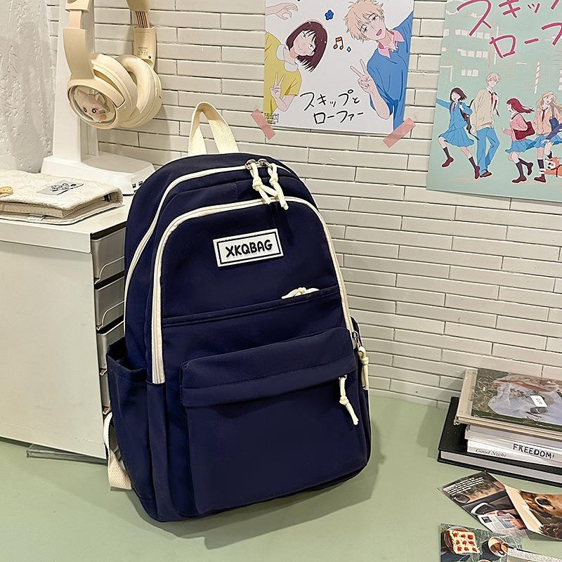 Backpack Women's Large Capacity Leisure Simple Student Class School Bag Campus Style Versatile Trend Travel Backpack