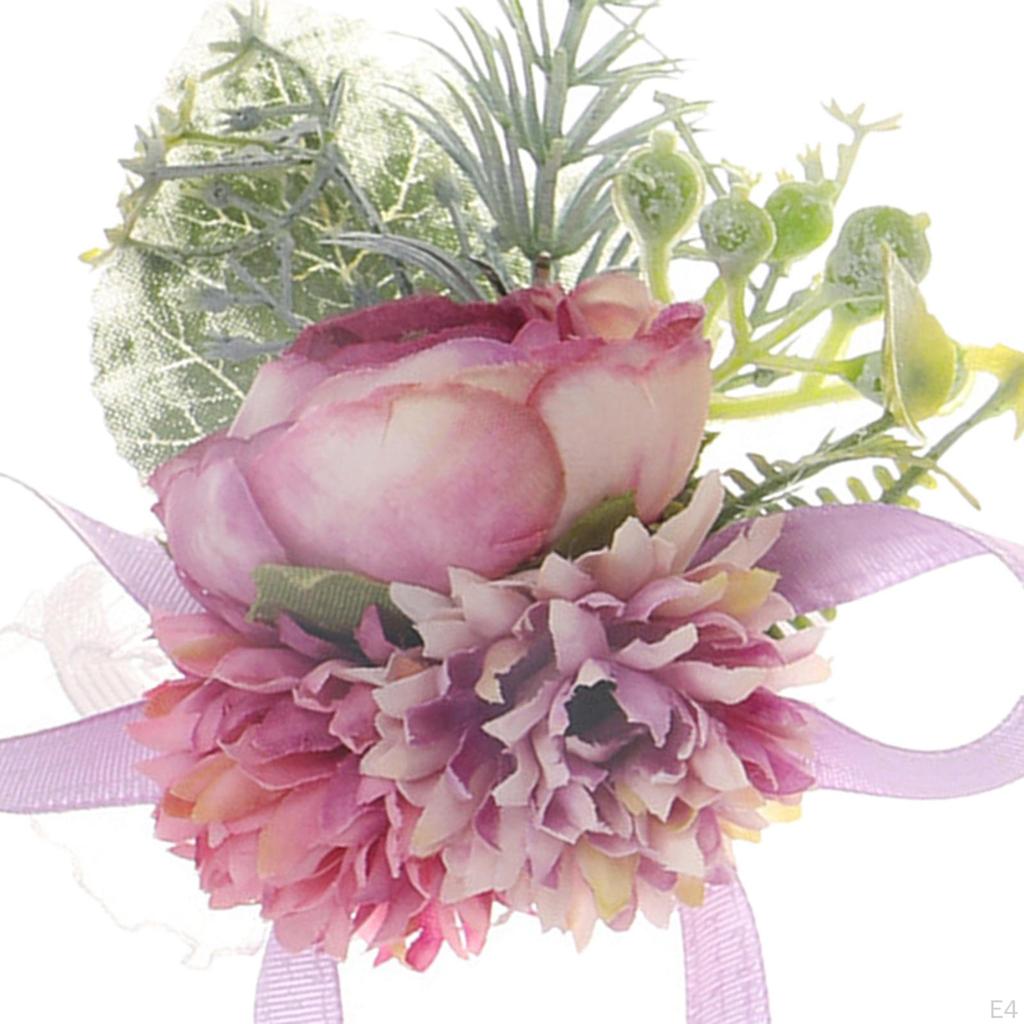 Wrist Corsage Bracelet Rose Artificial Ceremony