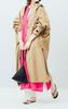 Pirarucu Rain Poncho, Cycle Mode High Poncho, Water-Repellent and Waterproof, Beige, Free Size