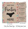 Inkdotpot Girls Night Out Bachelorette Party Panty Game Rustic Kraft Floral Bridal Shower Game 1 SignA    30 Size