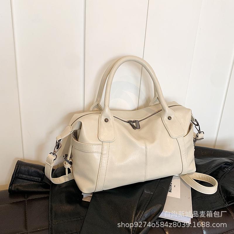 

Large capacity bag 2025 new casual versatile texture shoulder messenger business travel bag women s hand-held travel bag белый