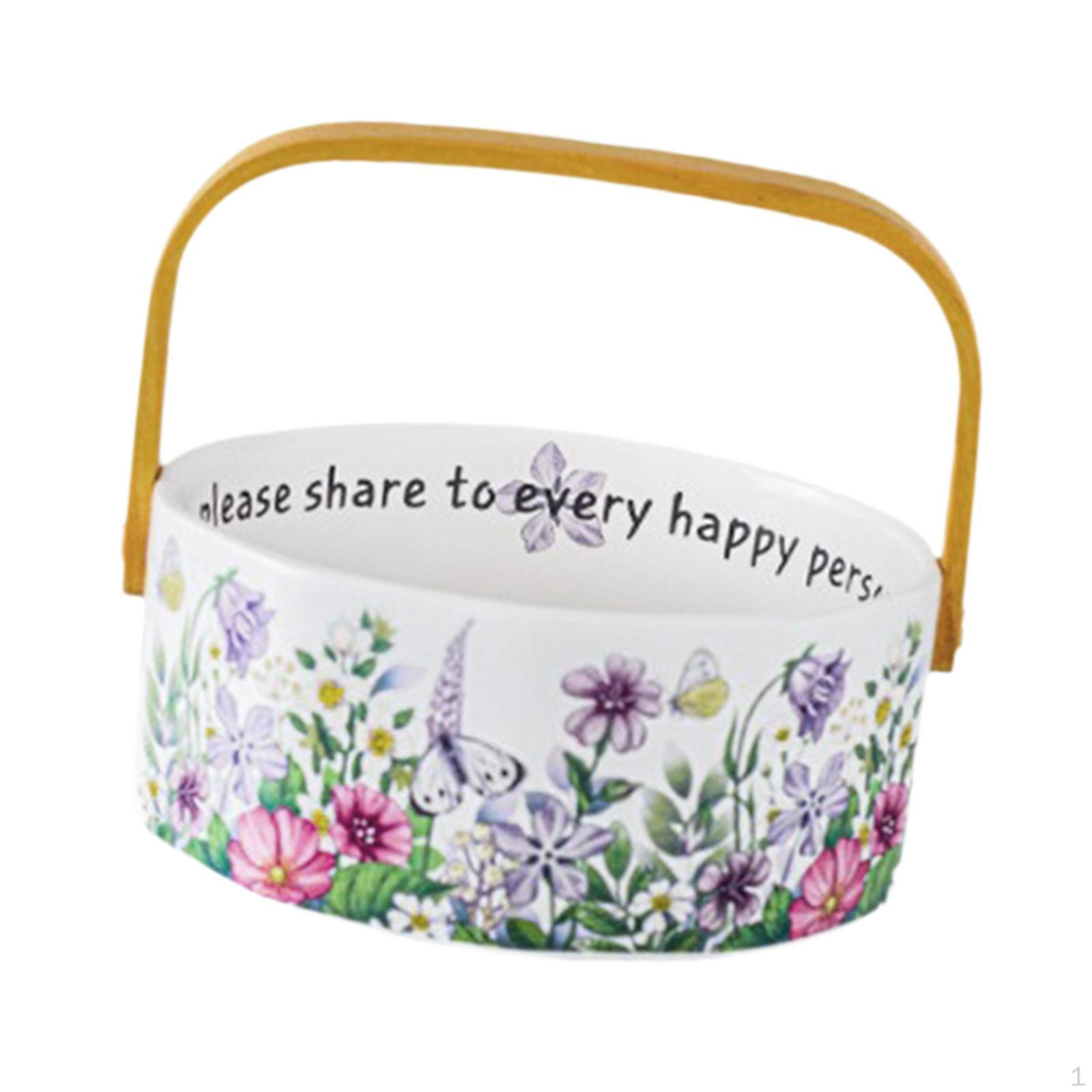 

Керамическая корзина для фруктов и закусок, миска с ручкой Violet