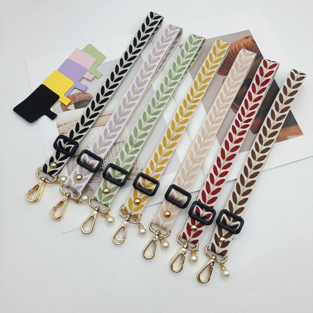 Pearl Pendant Phone Antilost Lanyard Wide Cloth Cell Phone Lanyard  Necklace Cord