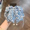 Blue Floral Hair Clip With Butterfly Bow For Womens Hairstyles Summer 2025