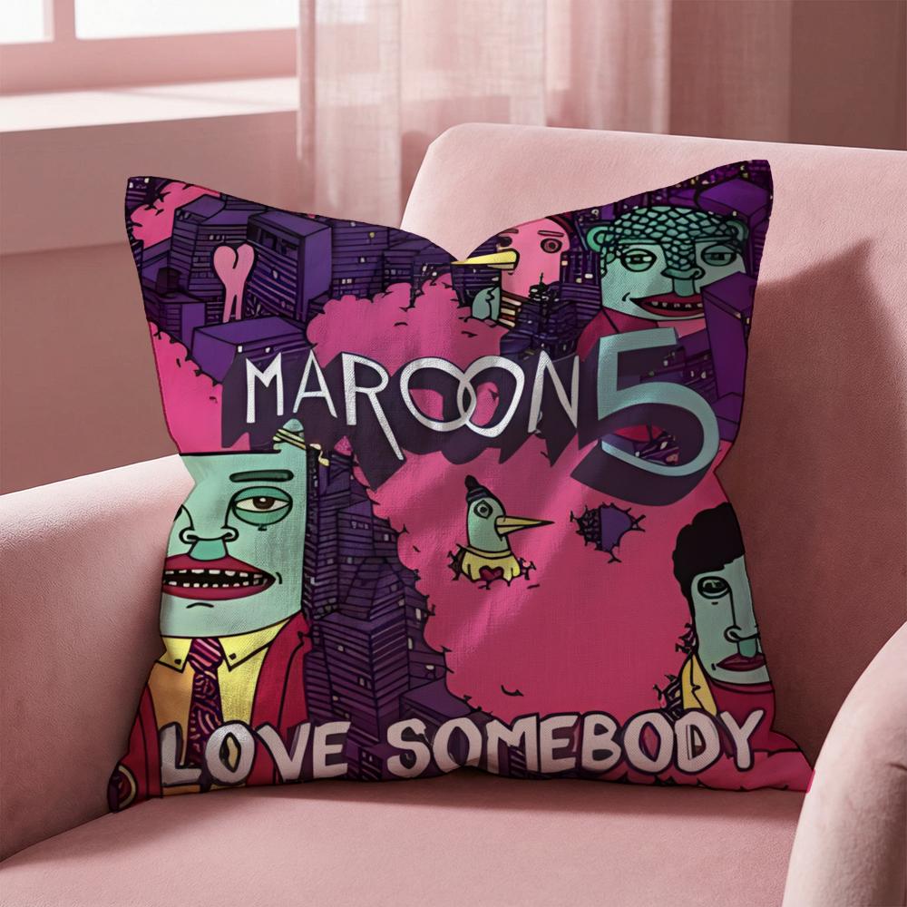 Maroon5 Cushion Cover Multi-Scene Pillow Cover for Home & Car - Reversible, Soft & Durable for Daily Use