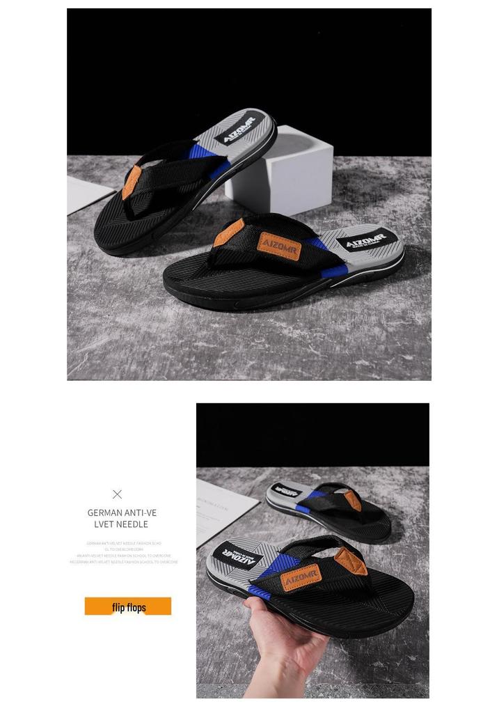 Cool Road 2026 Men's Non-Slip Odorless Flip-Flops: Durable Casual Beach Sandals