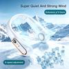 Neuer Sommer Tragbarer Mini Hängender Halsventilator Blattloser Nackenband Ventilator Digitales Display Leistung Luftkühler USB Wiederaufladbar Elektrische Ventilatoren