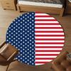 1pc American Flag Round Chair Mat Area Rug - Non-Slip, Floor Mat for Office, Bedroom, Home Decor Christmas Gift-1002367