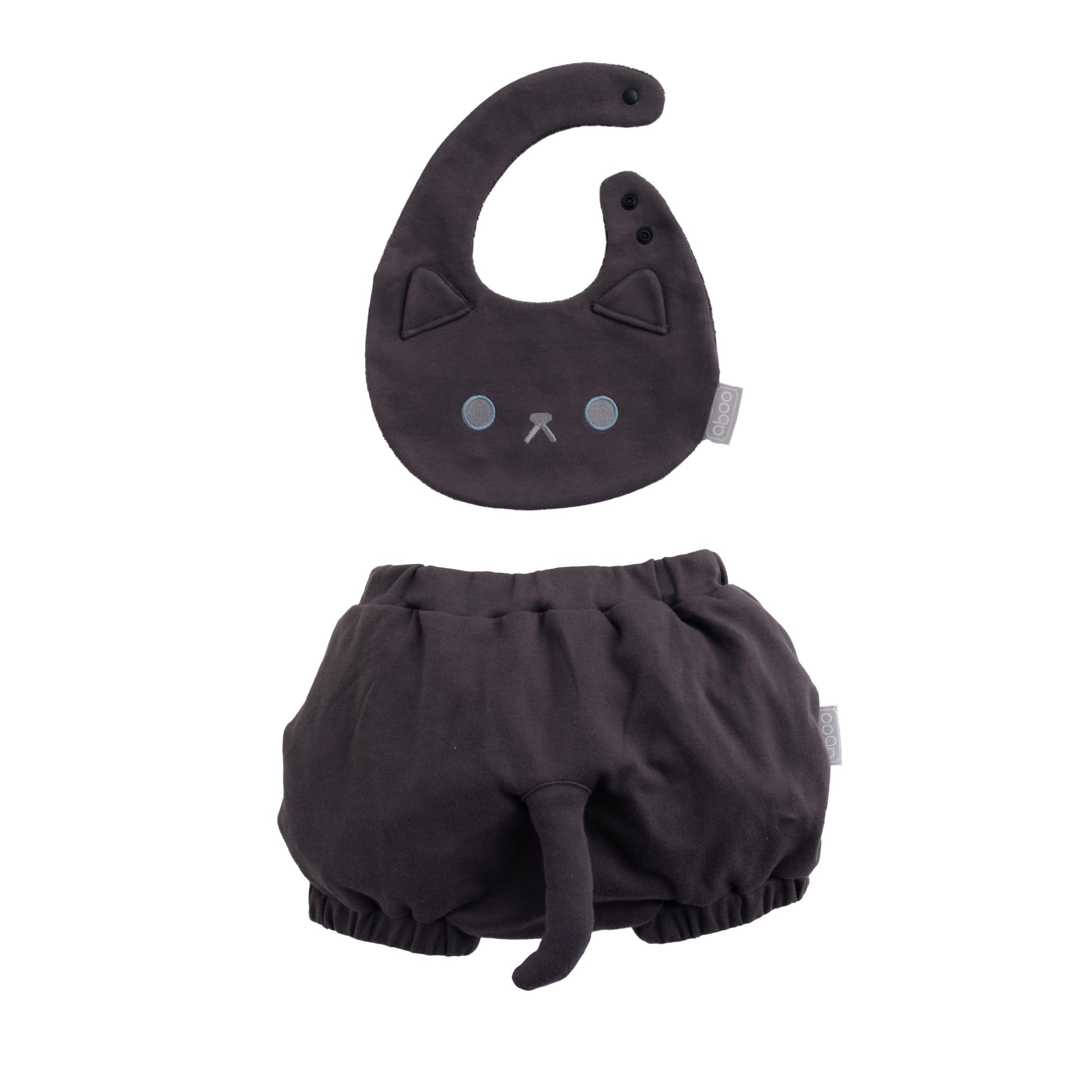 

aboo Bib Bloomer Soft Bib with Baby Animal Face Baby Baby Shower Machine Washable [aboo] & Set, Long-lasting, Tail, Clothes, Design, Gift, Boxed,