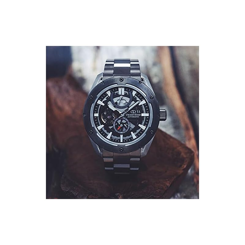 Orient Star RK-AV0A01B Men's Automatic Watch, Avant-Garde Skeleton, Mechanical, Made in Japan, with 2-Year Manufacturer's Warranty, Open Heart, Black