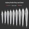 Double Ring Anti-Snag Long Cast Bullet Fishing Sinker with Solid Core