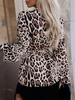 2026 European & American Autumn Leopard Print Tie-Waist Long-Sleeve Coat for Women
