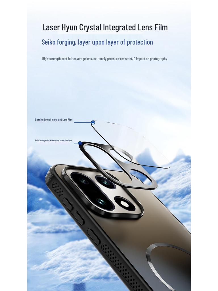 OnePlus 15 Magnetische Hitzableitende Mattierte Schutzhülle mit Linsenschutzfolie für OnePlus 13T.