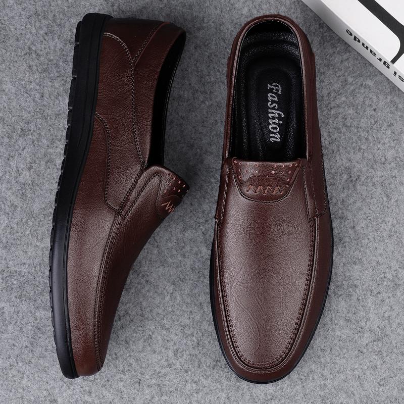 Fashion Men Casual Loafers Outdoor Comfort Male Driving Shoes Handmade Slip On Shoes Business Leather Penny Shoes Gents Shoes