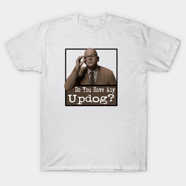 

Men Black Print T-shirt Do You Have Any Updog No-Cut Transfer Paper Print Cotton Tshirt 2XL білий
