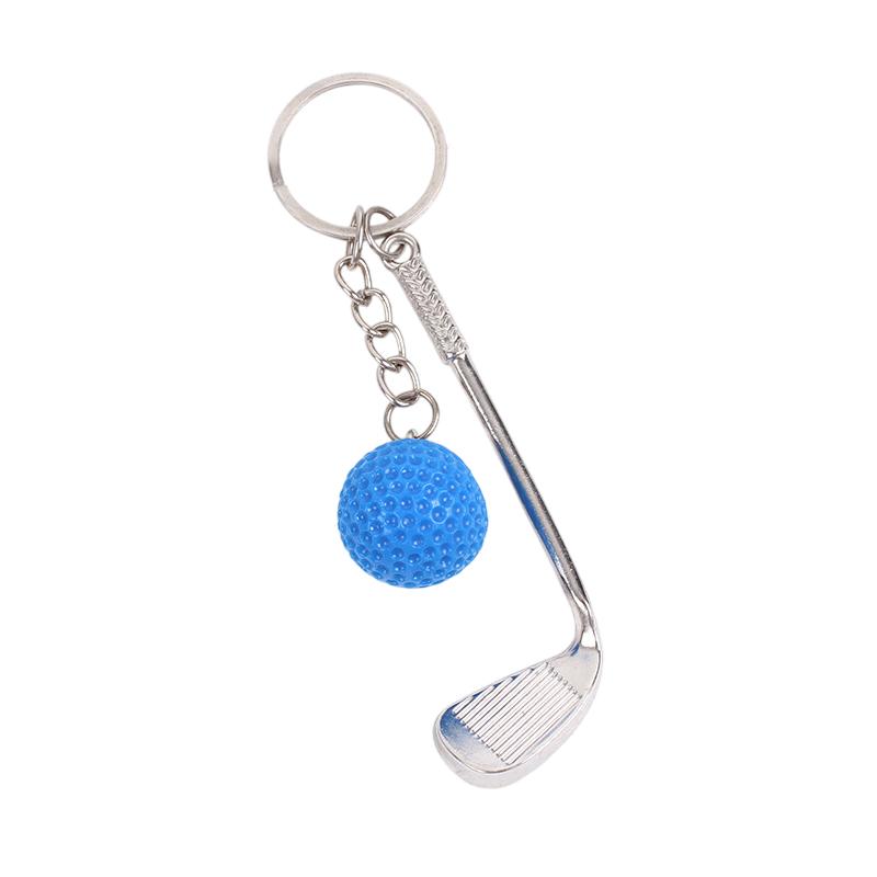 Simulation Mini Golf Ball Keychain Creative Metal Keyring Car Key Holder Bag Pendant Hanging Decoration Couple Gifts