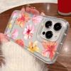 Luxury Tulip Transparent Phone Case iPhone 15 Pro Max 11 12 13 16 14 Plus Silicone Shockproof Case Lens Protector Shell
