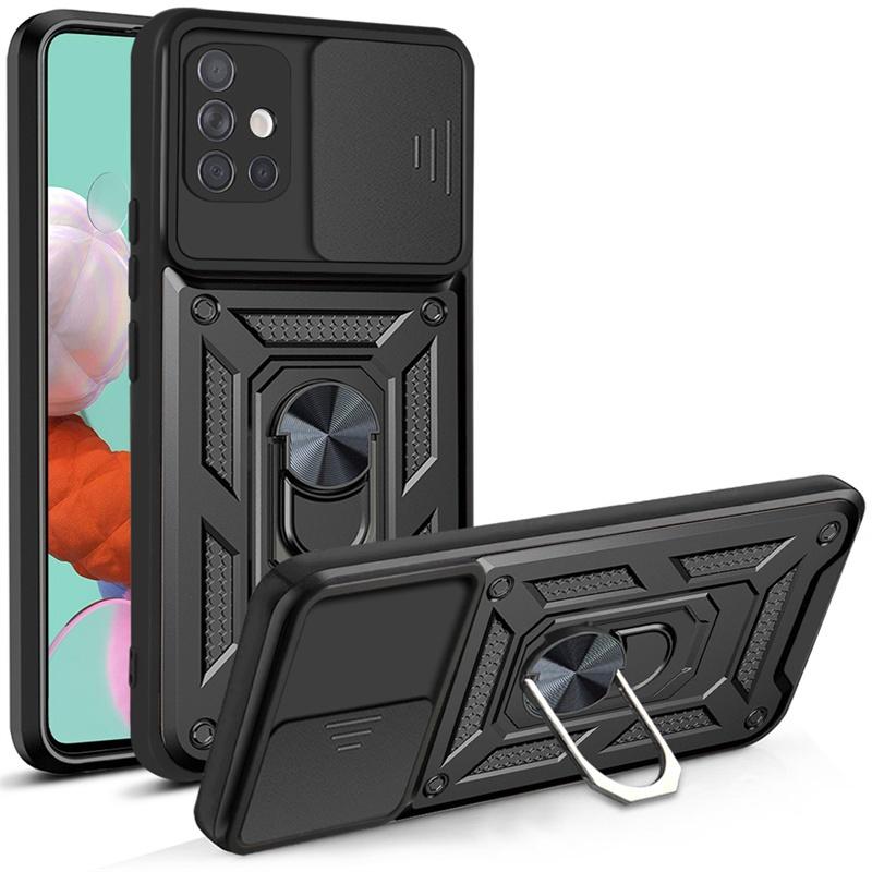 Armor Shockproof Case For Samsung Galaxy A21s A31 A51 A71 4G M51 M52 A04s Car Magnetic Holder Ring Stand Camera Protector Cover