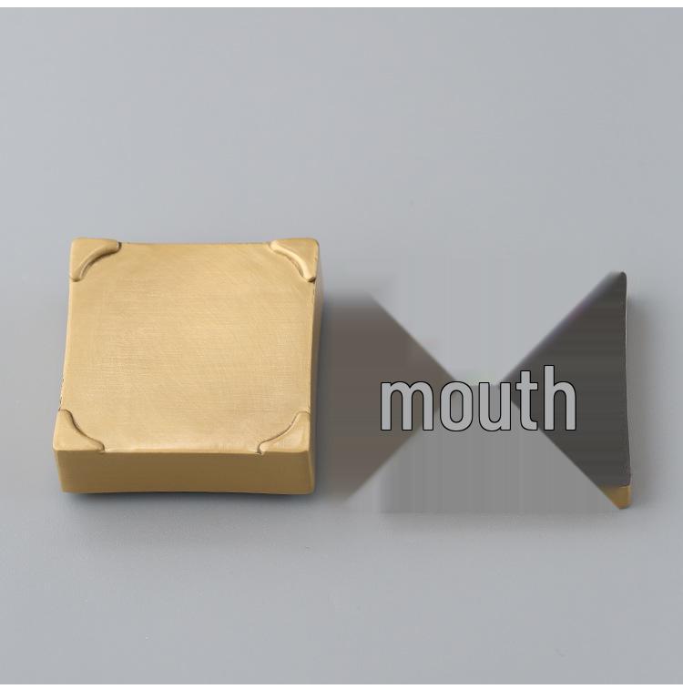 Mosazná čtvercová nádobka na vonný prášek: Mini měděná úložná krabička na kadidelové náčiní a inkoustové kazety