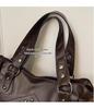 Women's Retro Punk Motorcycle Tote Bag with Rivets - Large Capacity, Fashionable Handheld or Shoulder Style