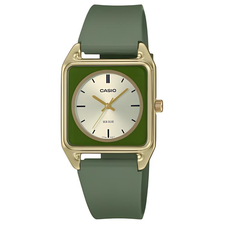 CASIO 50m Water Resistant Quartz Movement Resin Strap Watch Men s Watches Gold Dial MTP-B170-3EV Gold Dial