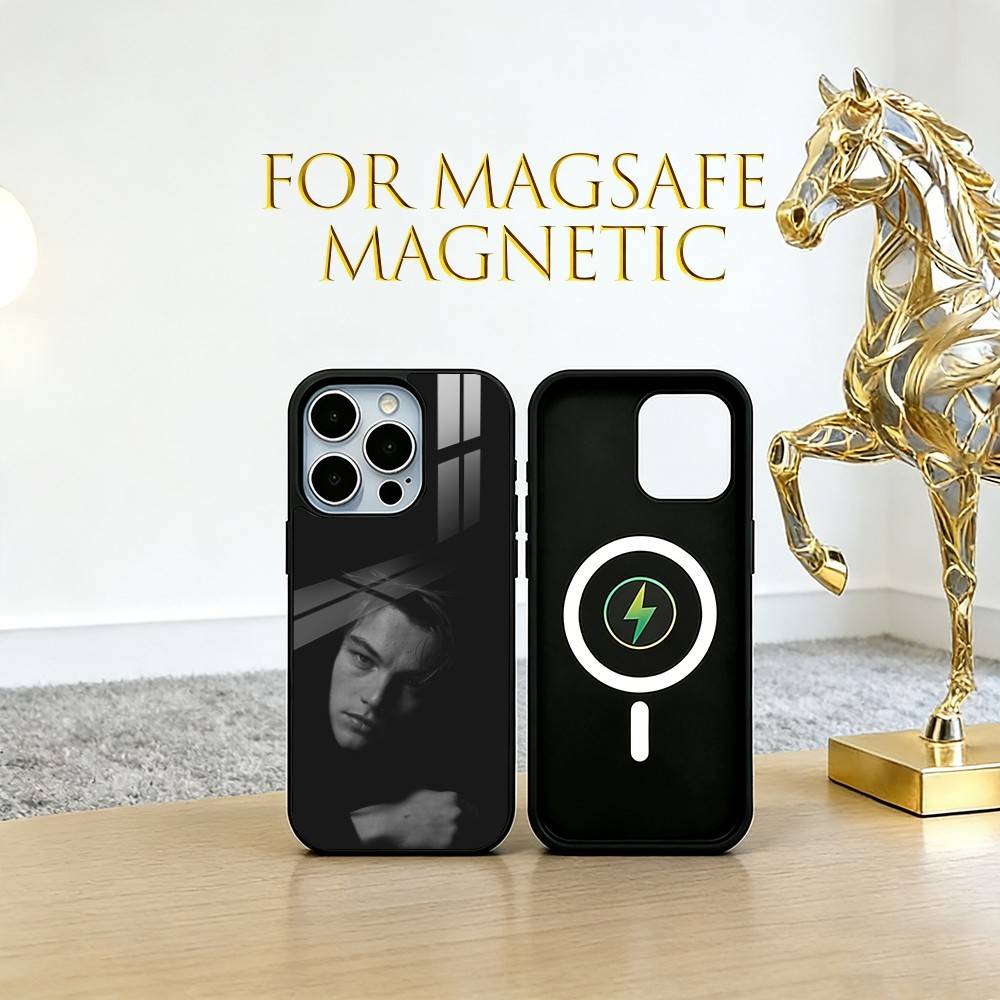 Leonardo DiCaprio Phone Case For iPhone17,16,15,14,13,12,11 Plus,Pro Magnetic with Magsafe Wireless Charging