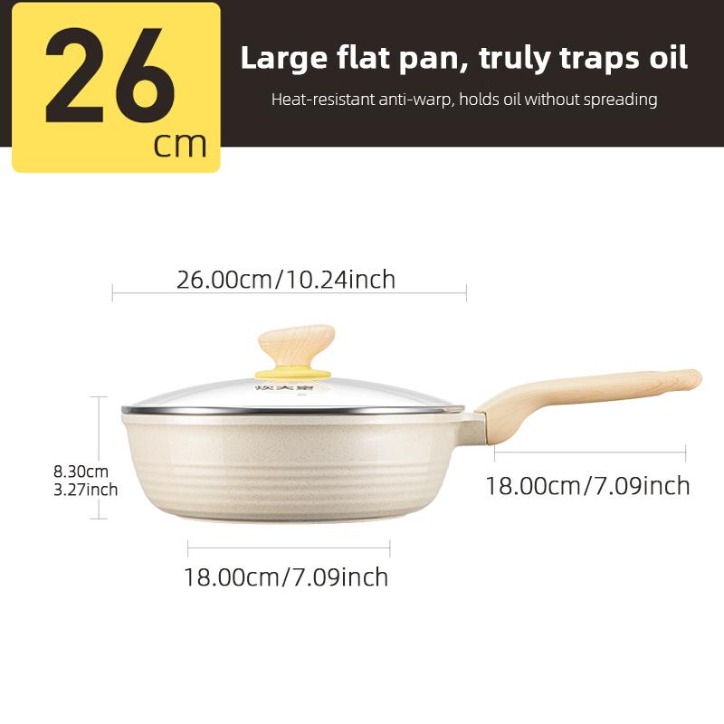 COOKER KING Non Dirty Pan, Non Stick Pan, Flat Bottomed Pan, Frying PanVegetable Frying Induction Cooker, Gas Stove Applicable