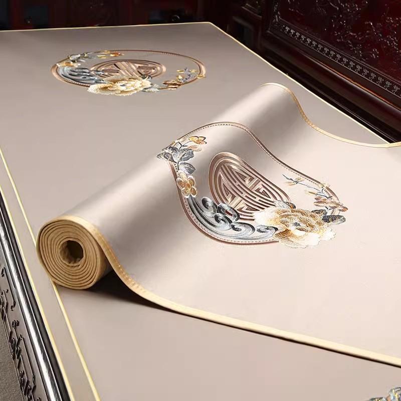 Red Seat Cushion Cover Wedding Festive Mahogany Sofa Cushion Cover Towel High-End Chinese Arhat Bed Backrest Towel Sofa Towel