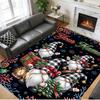 Christmas Custom Name Printed Square Area Rug Soft Non Slip Floor Carpet For Bedroom Holiday Gift