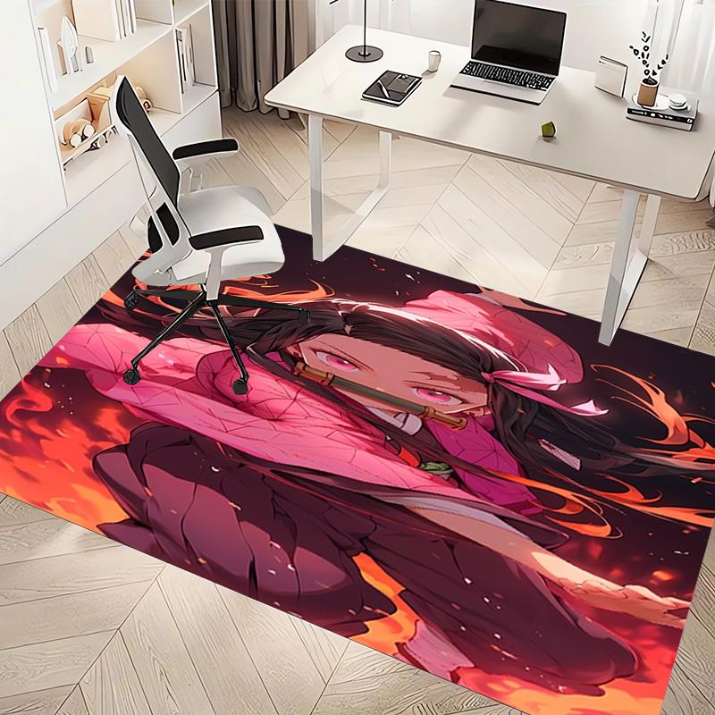 Kamado Nezuko Print Area Rug - Soft,Washable Non-Slip Indoor Mat,Living Room,Home Office Decorative Rug
