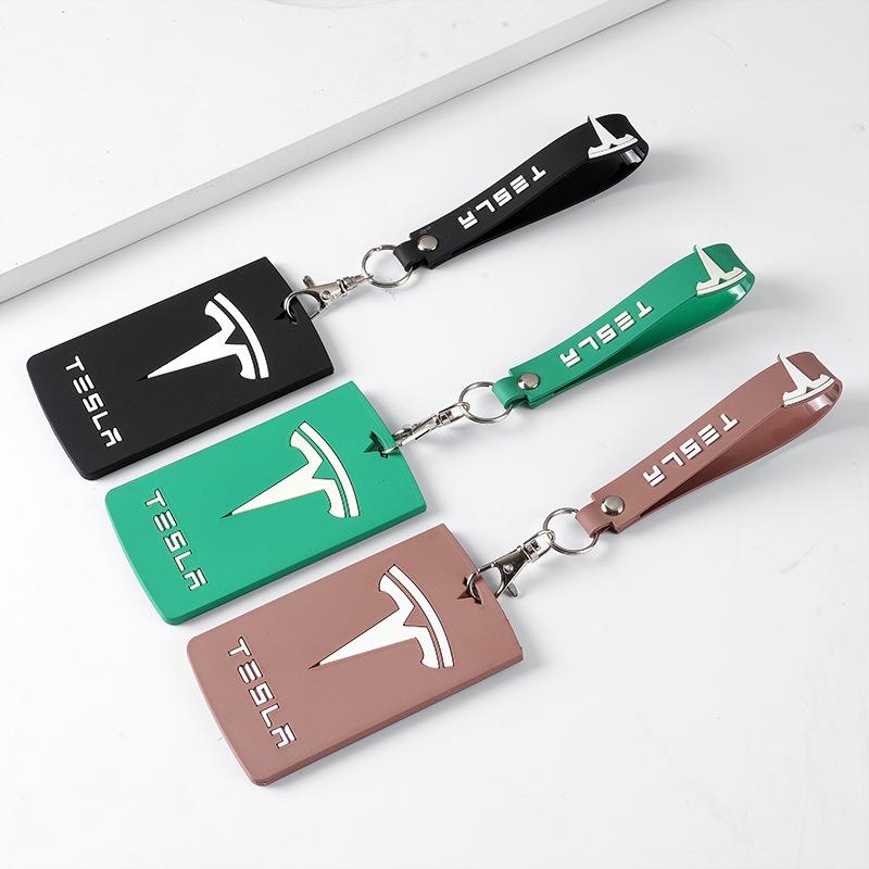 DHKOR1 For Tesla Model 3/y Car Key Card Holder Durable Silicone Protection Case Full Cover Wear Resistant Dust Proof Auto Accessories