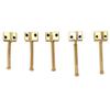 5Pcs Bass Bridge String Saddles for Bass Electric Guitar Replacement Part Spring ScrewsGolden
