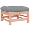 Garden Stool with Cushion Solid Douglas Fir Wood