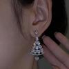 Christmas Tree Shape Earrings Silver Gold Earrings Versatile Fashion Earrings Jewelry Accessories for Women
