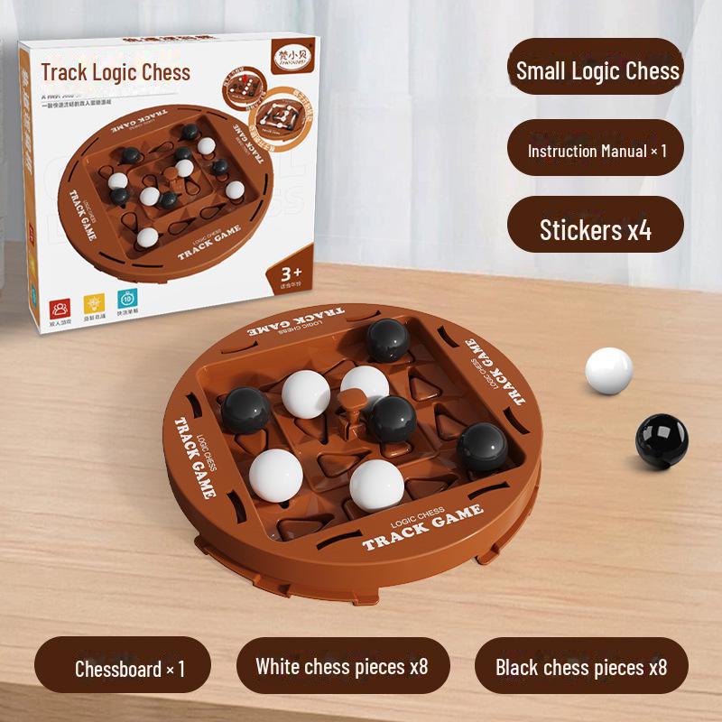 

Шахматы TrackLogic: Черно-белая настольная игра для двух игроков для тренировки мозга и стратегического мышления у детей