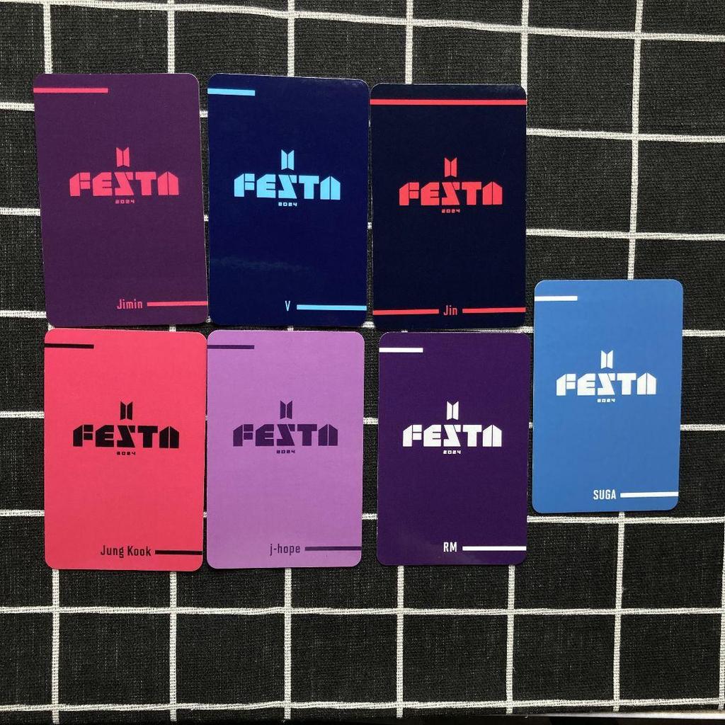 [USED] 2024 Korea BTS 11th Anniversary FESTA ARMY ZONE Limited Edition Trading Cards (7 Pieces)