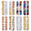 12 Grid Nail Art Gold Foil Paper Japanese Nail Art Highlight Gold And Silver Foil Fragments Box Diy Decorative Tin Foil Nail Sticker