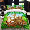 Cartoon Animal Duvet Cover King Queen Zoo Tiger Elephant Lion Bedding Set Kids Colorful Wildlife 2/3pcs Polyester Quilt Cover