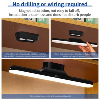 LED Makeup Lamp Light 3 Colors Mirror Light USB Rechargeable Hanging Magnetic Lamp Touch Switch Selfie Light Closet Lighting