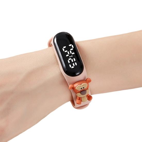Cute Cartoon Strawberry Bear Cat Tiger Soft Silicone Wrist Watch Kids Bracelet