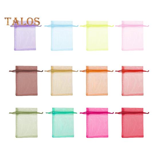 100Pcs Organza Bags Large Capacity Vibrant Color Multipurpose Party Favor Mesh Bags Drawstring Jewelry Gift Bags
