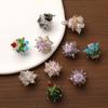 3Pcs Winter Christmas Tree Charms Beaded  Glass Handmade Woven For Keychain Earrings Necklace Diy Making Jewelry Gifts