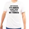Funny I'm Awake Not Ready To Do Things Joke Womens or Mens Crewneck T Shirt Tee